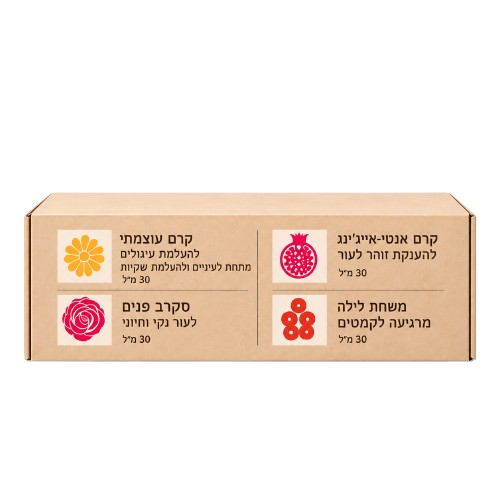 ערכת ה-4 ב-1 להענקת מראה זוהר נקי וחלק לעור